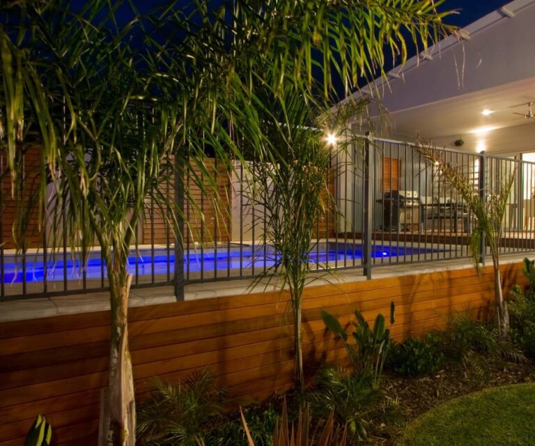 Little Pools Above ground pool ideas This fibreglass pool was built partially above the ground