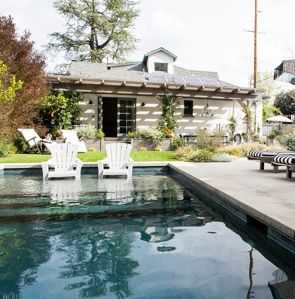 beautiful backyard with swimming pool
